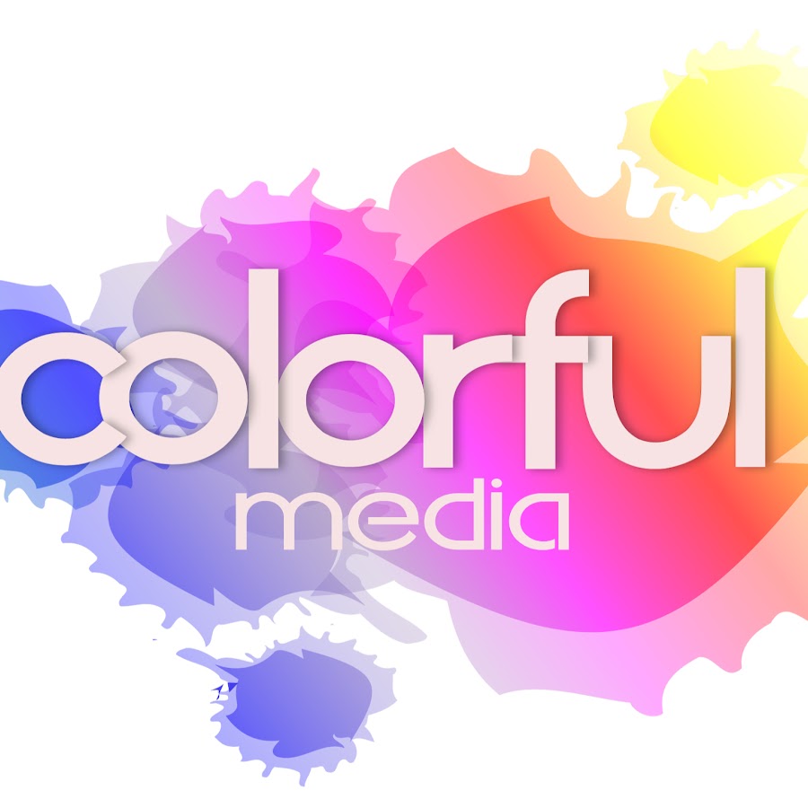 Wild media logotip. Color media. символ сми цветной красиво оформленные. Colorful media play logo. Color media.