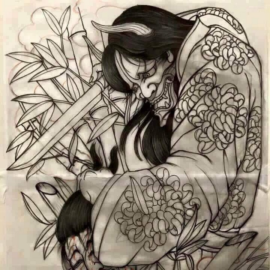 Тату в стиле якудза эскизы