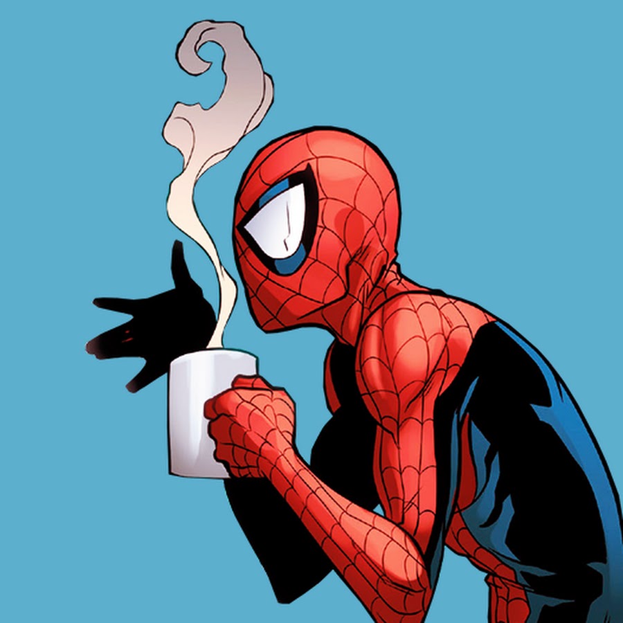 Человек паук пьет