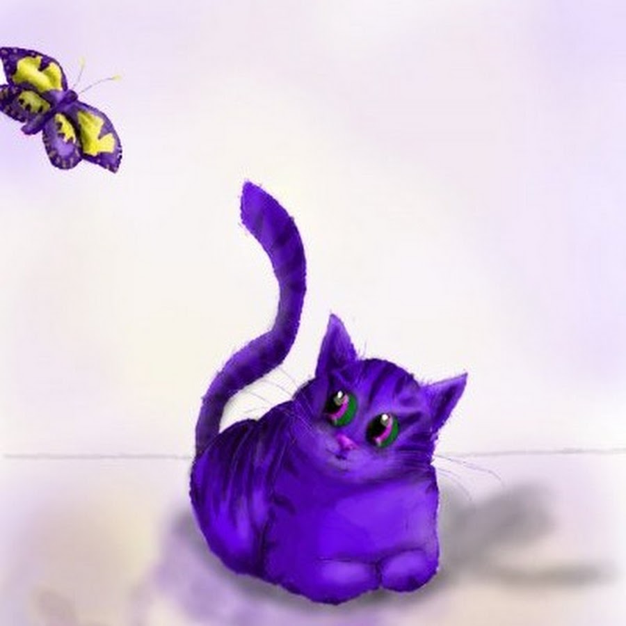 Фиолетовый кот из плей тайма