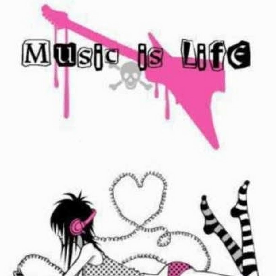 Эмо картинка Music is Life