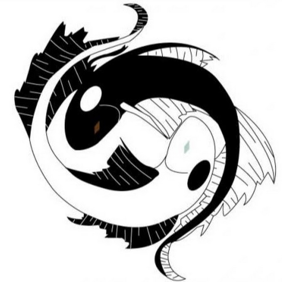 Тату рыбы инь и янь эскиз