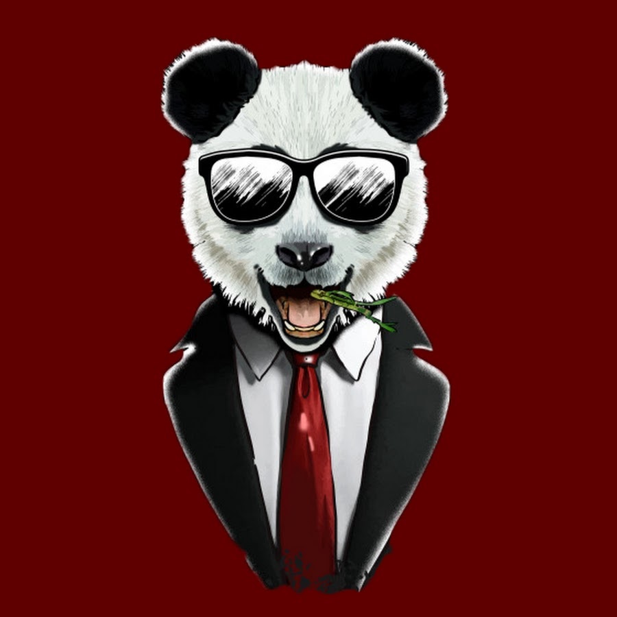 Панда в очках картинка