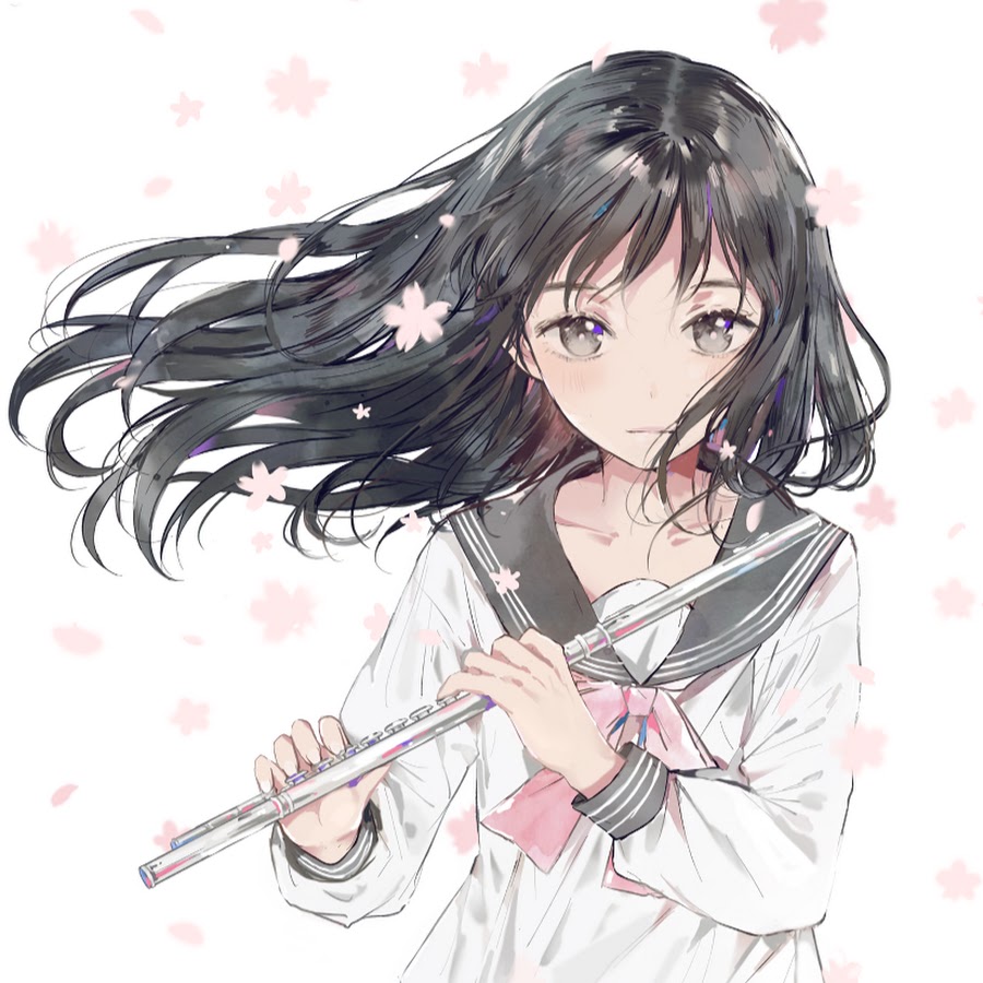 Аниме девушка флейтистка