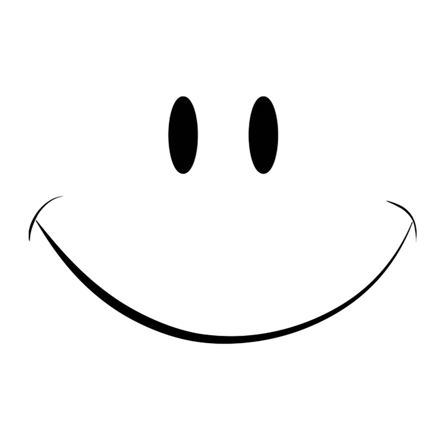 Смайлик улыбка черно белый рисунок