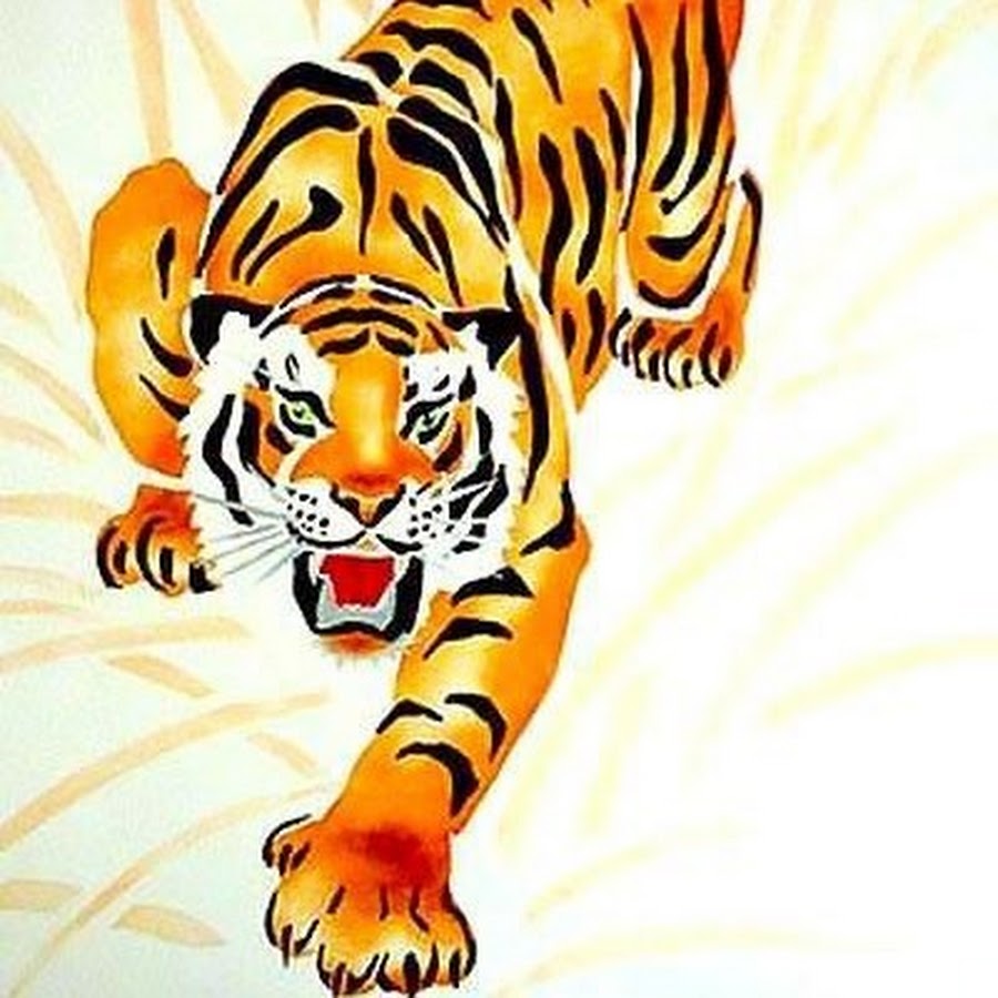 Как нарисовать тигра лапу