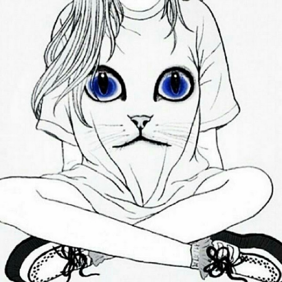 Как нарисовать кота девочку. Как нарисовать кота девочку. Кошка для срисовки. Как нарисовать кота девочку. Рисунок девочки кошки для срисовки.