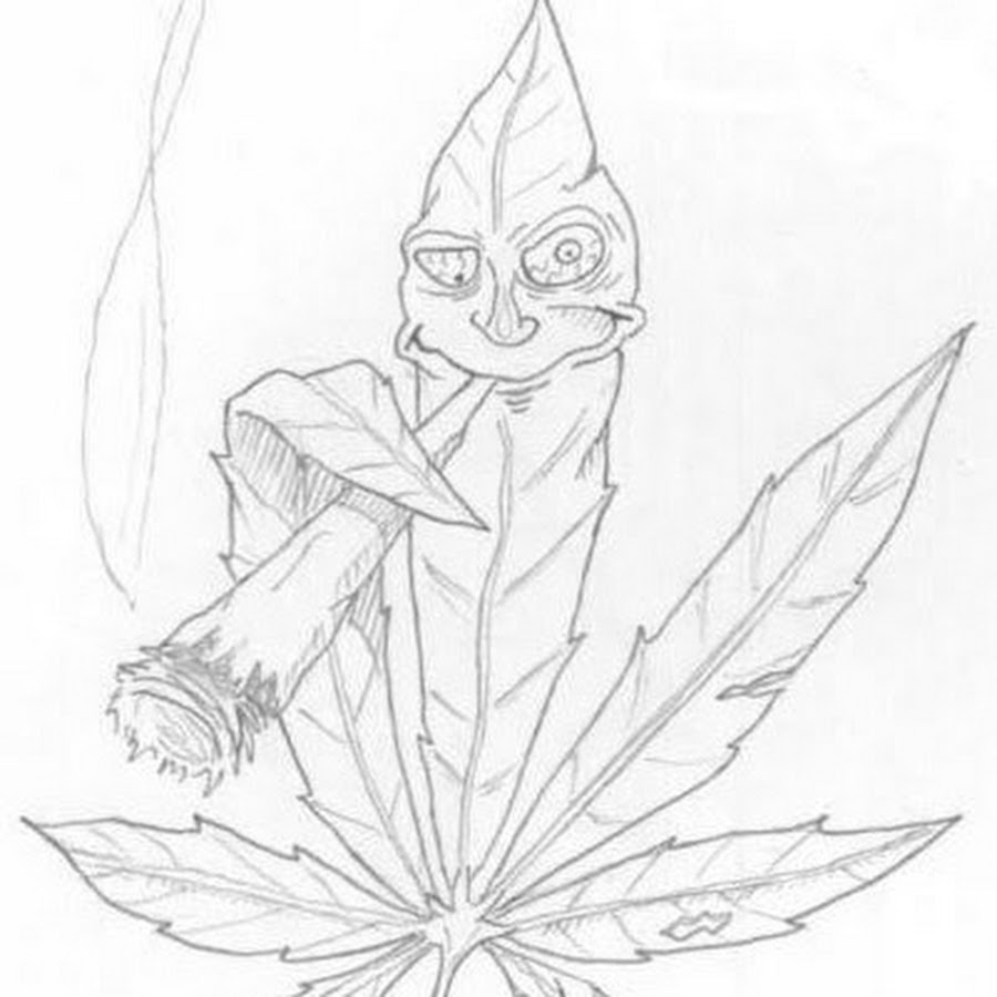 рисунки поэтапно марихуана