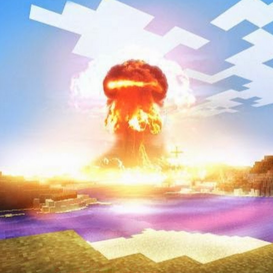 Ядерный взрыв в майнкрафте. Атомный взрыв в МАЙНКРАФТЕ. Картинки ядерного взрыва в МАЙНКРАФТЕ. Взрыв ядерной бомбы в майнкрафт.
