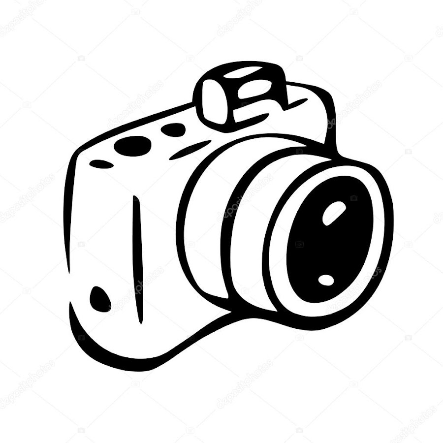 Фотоаппарат сбоку вектор