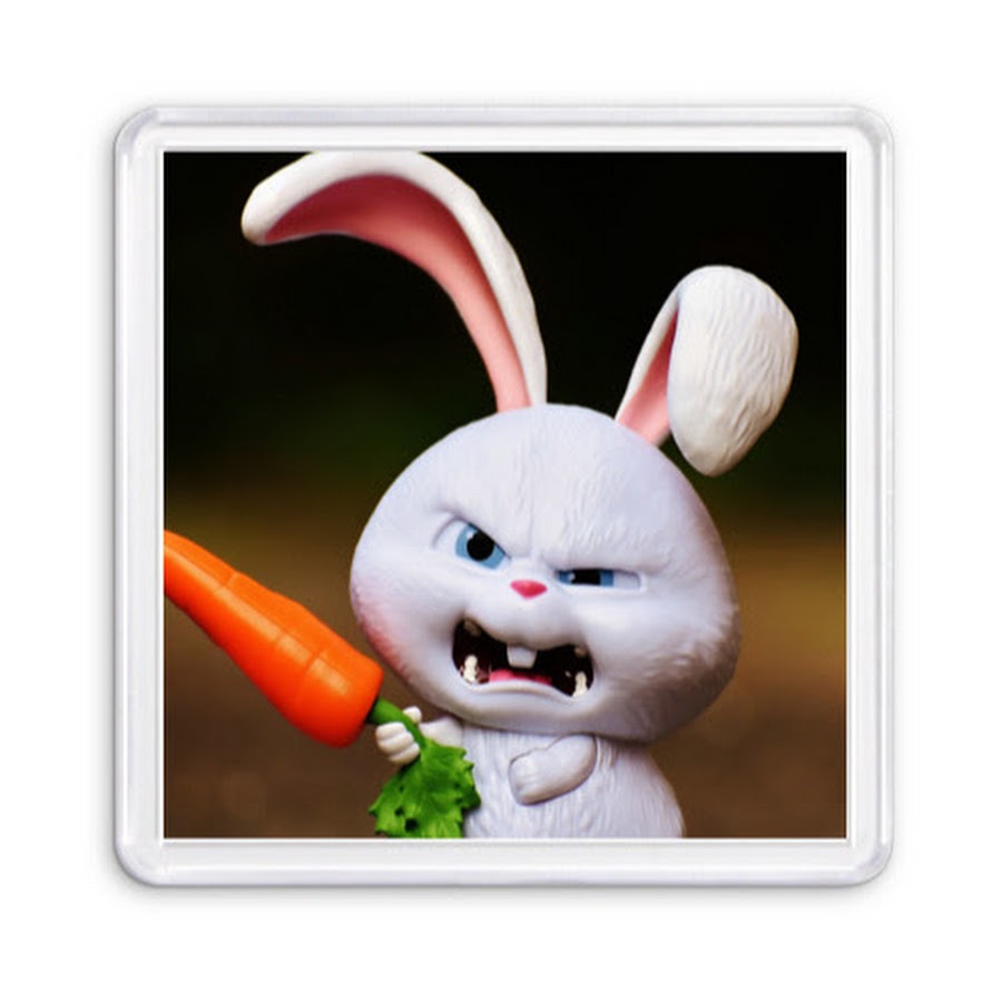 Картинка злой заяц с морковкой