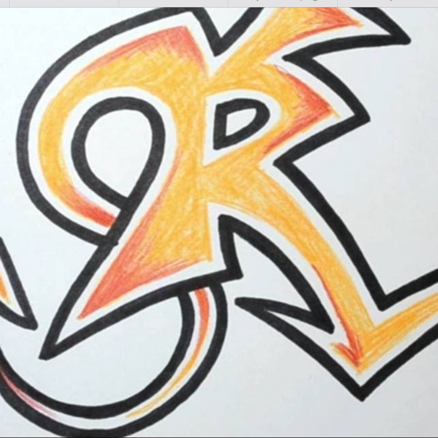 Как нарисовать букву r в стиле граффити