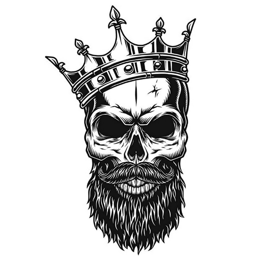 Череп с бородой рисунок