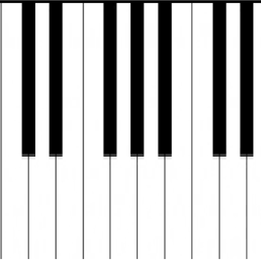 Vector illustration. Musical flat background. Piano key, keyboard. Melody. Instr