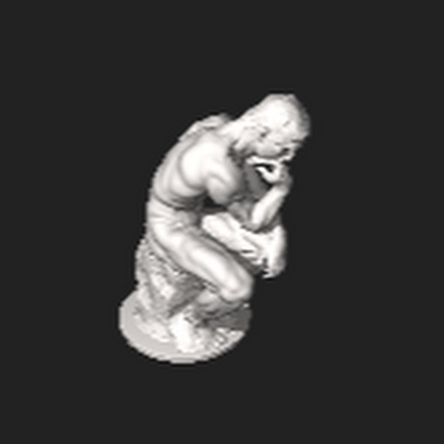 Мыслитель скульптура 3d