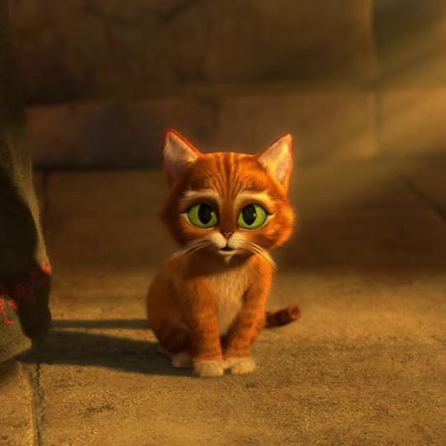 Картинки кот в сапогах милые глазки