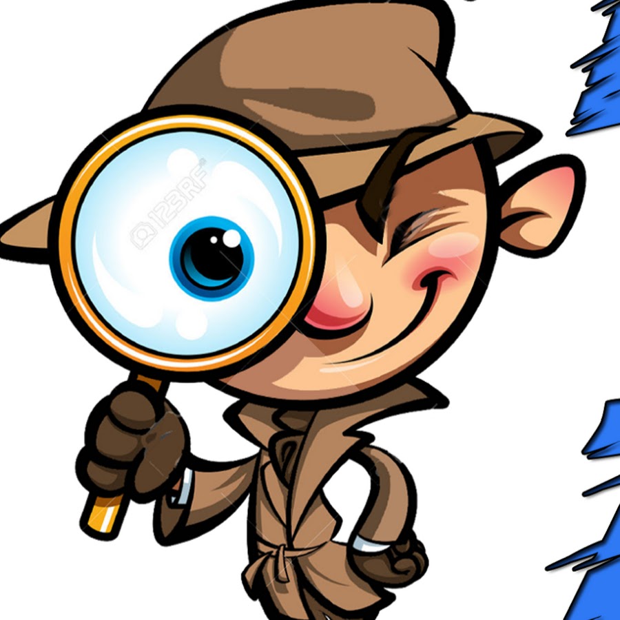 Рисунок сыщика с лупой