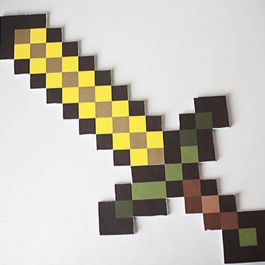 Кирка майнкрафт схема из бумаги