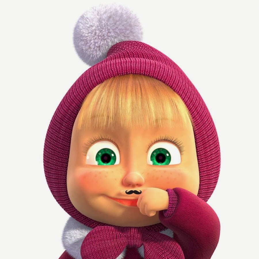 Лицо Маши из мультфильма Маша и медведь