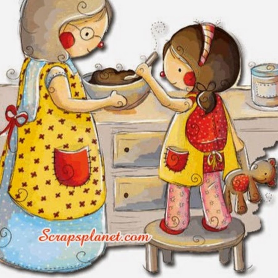 Мама готовит блины. Иллюстрация мама и ребёнок на кухне. Бабушка с внучкой пекут пироги. Милые иллюстрации с блинами. Готовка на кухне рисунок.