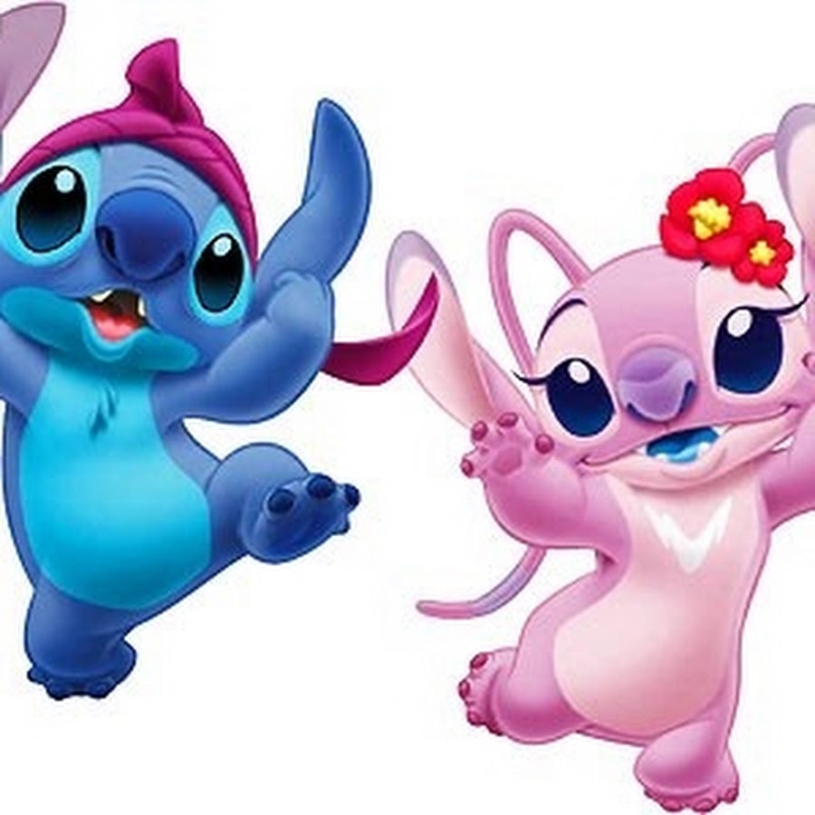 Розовый и синий стич рисунок