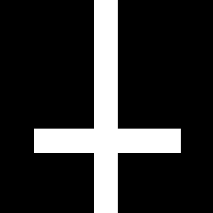 Белый перевернутый крест