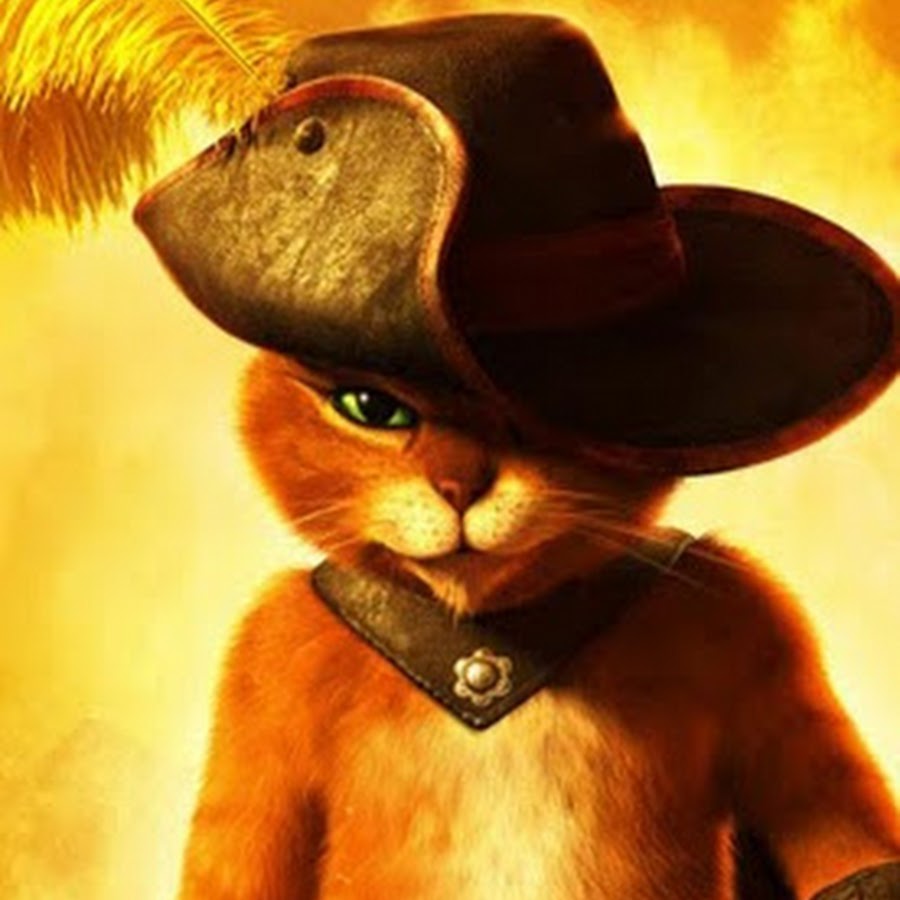 Кот в сапогах милый рисунок