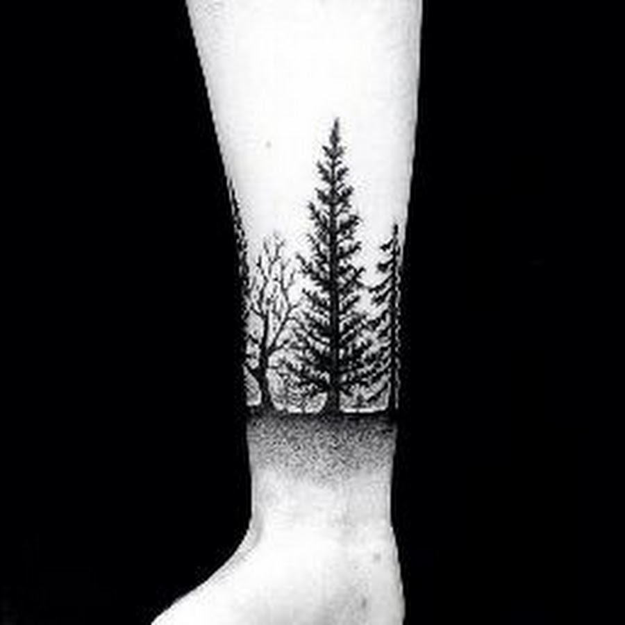 Тату лес браслет эскиз