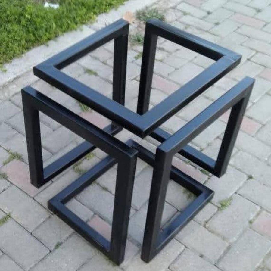 Столы из металла с визуальным обманом