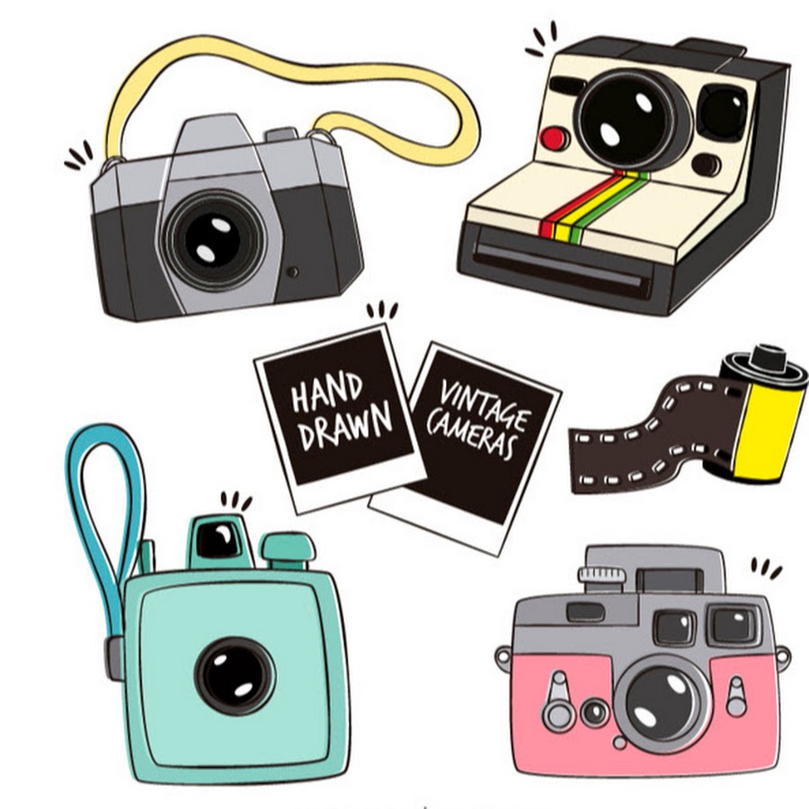 фотоаппарат контур. наклейка на камеру. стикеры polaroid. стикеры. стикеры камера мен.