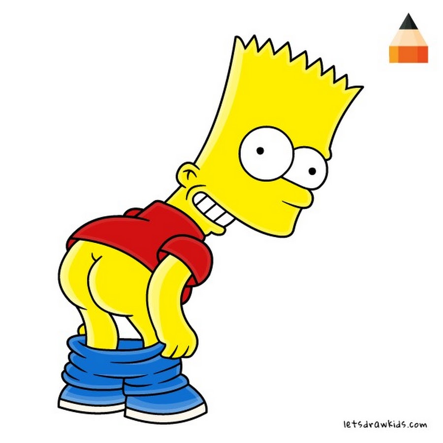 Барт симпсон на белом фоне