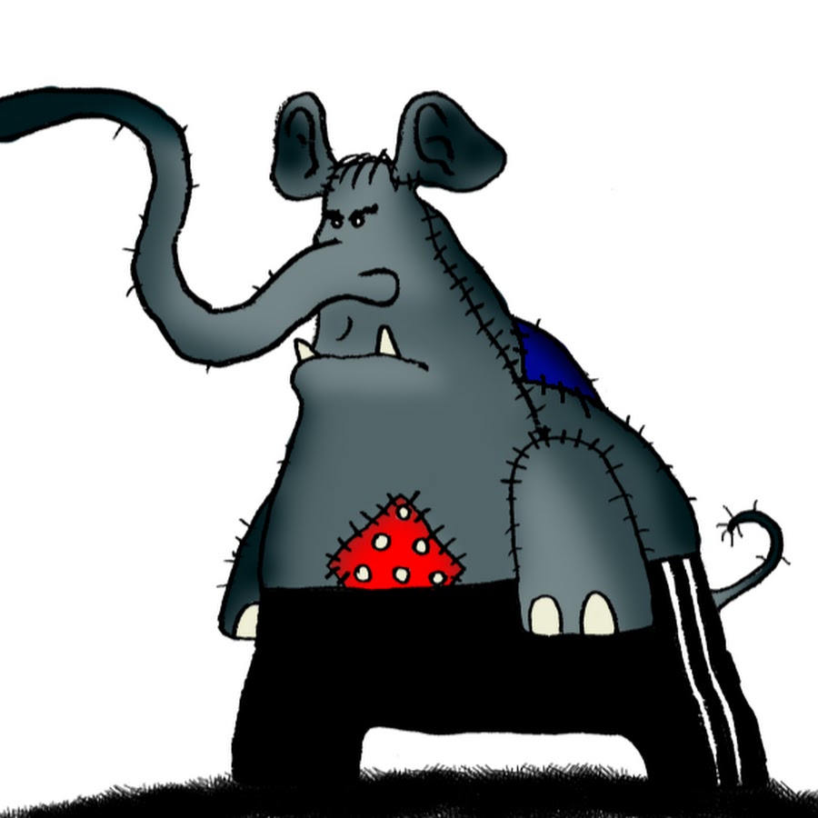 Слон злой рисунок