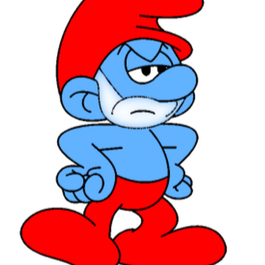 Картинка смурфик с бородой