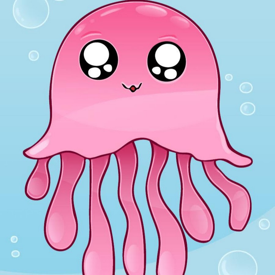 Медуза рисунок мультяшный