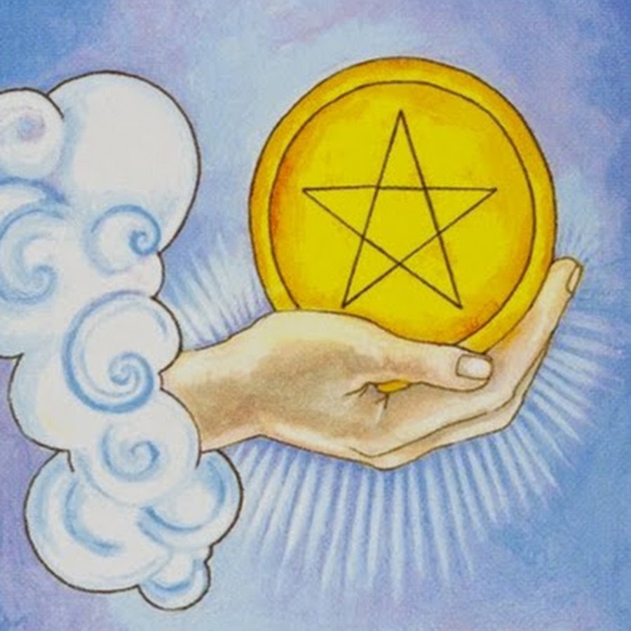 Карта таро туз пентаклей на заставку телефона