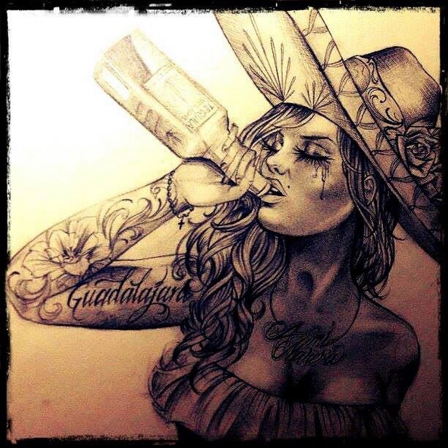 Девушка с пистолетом эскизы