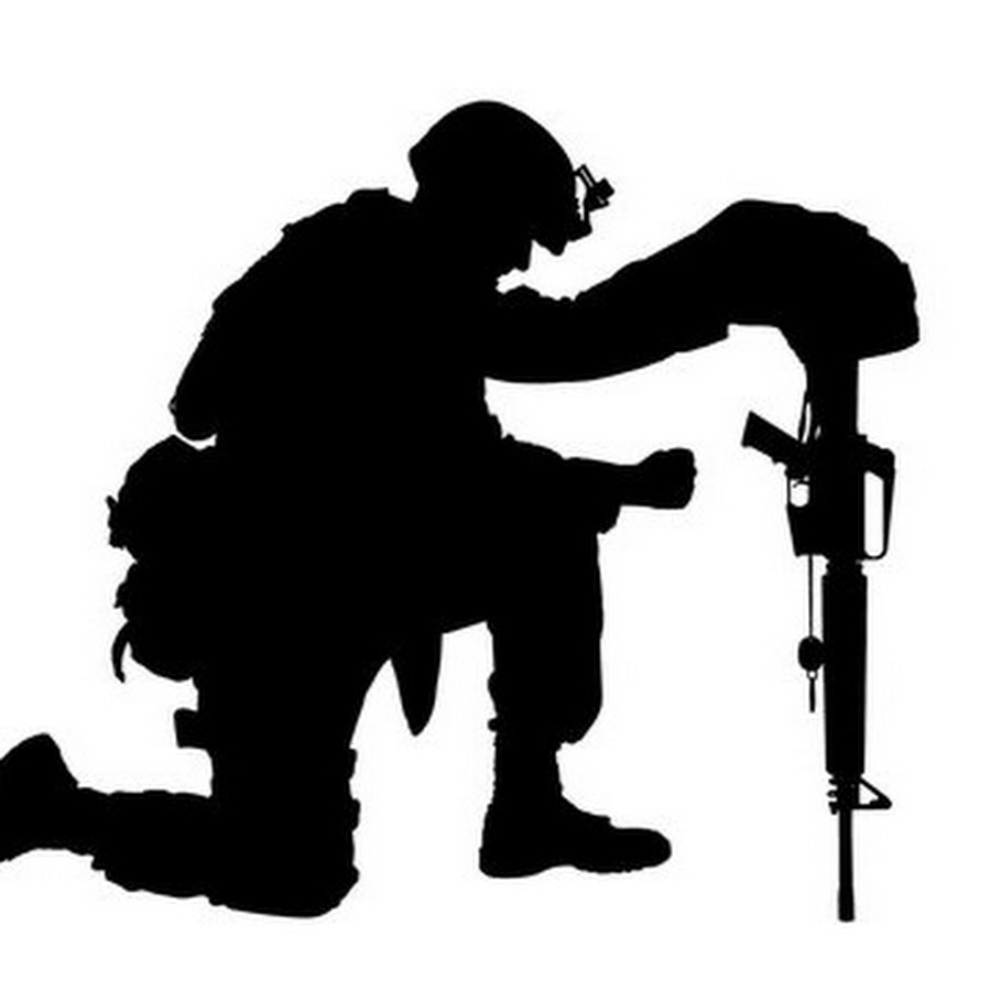 Kneeling soldier silhouette 👉 👌 Free Soldier Kneeling Silhou