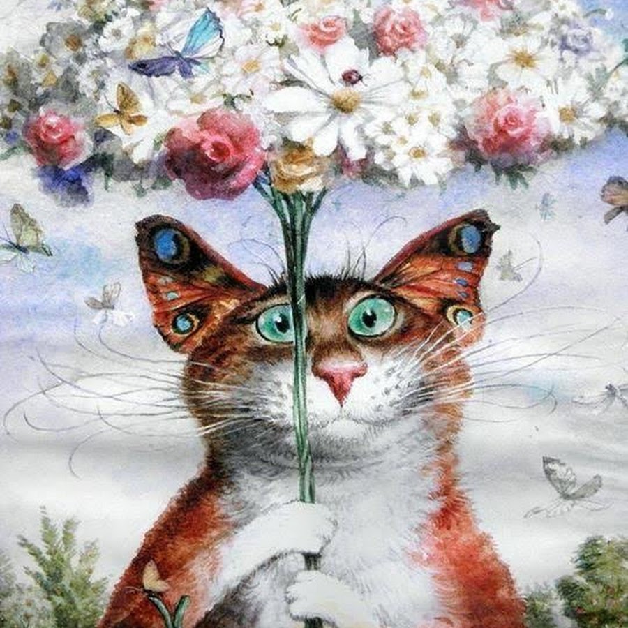 Открытка с котом