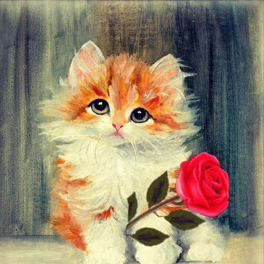 Открытки с рыжими котами. Котенок с цветами. Рыжий котенок с цветами. Открытка «котики». Кот с цветами открытка.