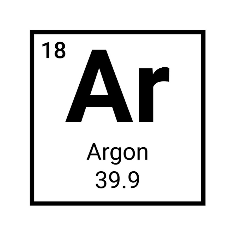 Атомный номер 24. Аргон / Argon (ar). Аргон химический элемент. Трафарет аргон. Символы элементов.