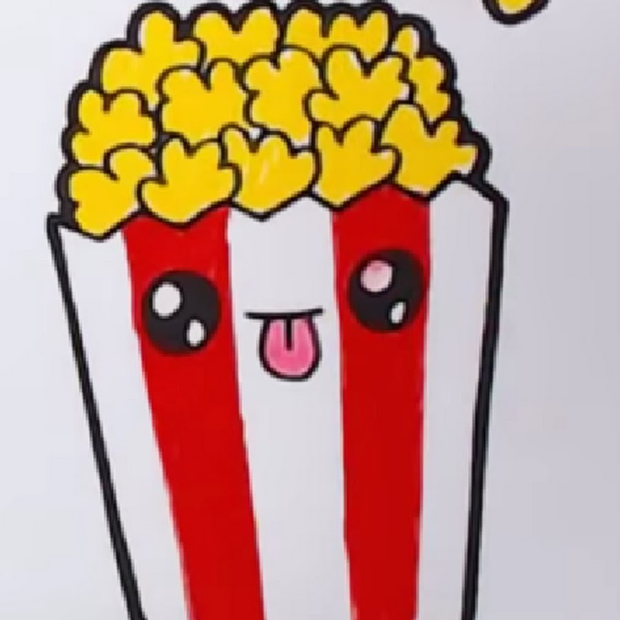 Попкорн рисунок для срисовки