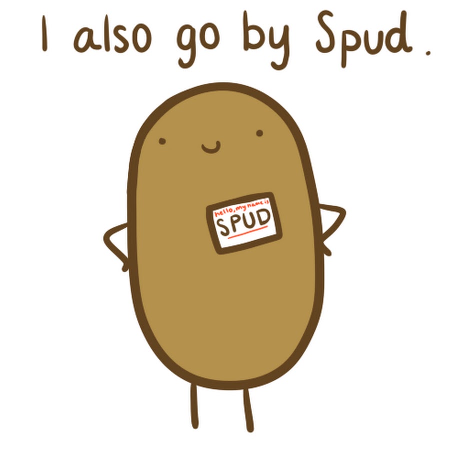 We like potatoes. Коричневый персонаж. Святая картошка. Tornado Potato PNG.