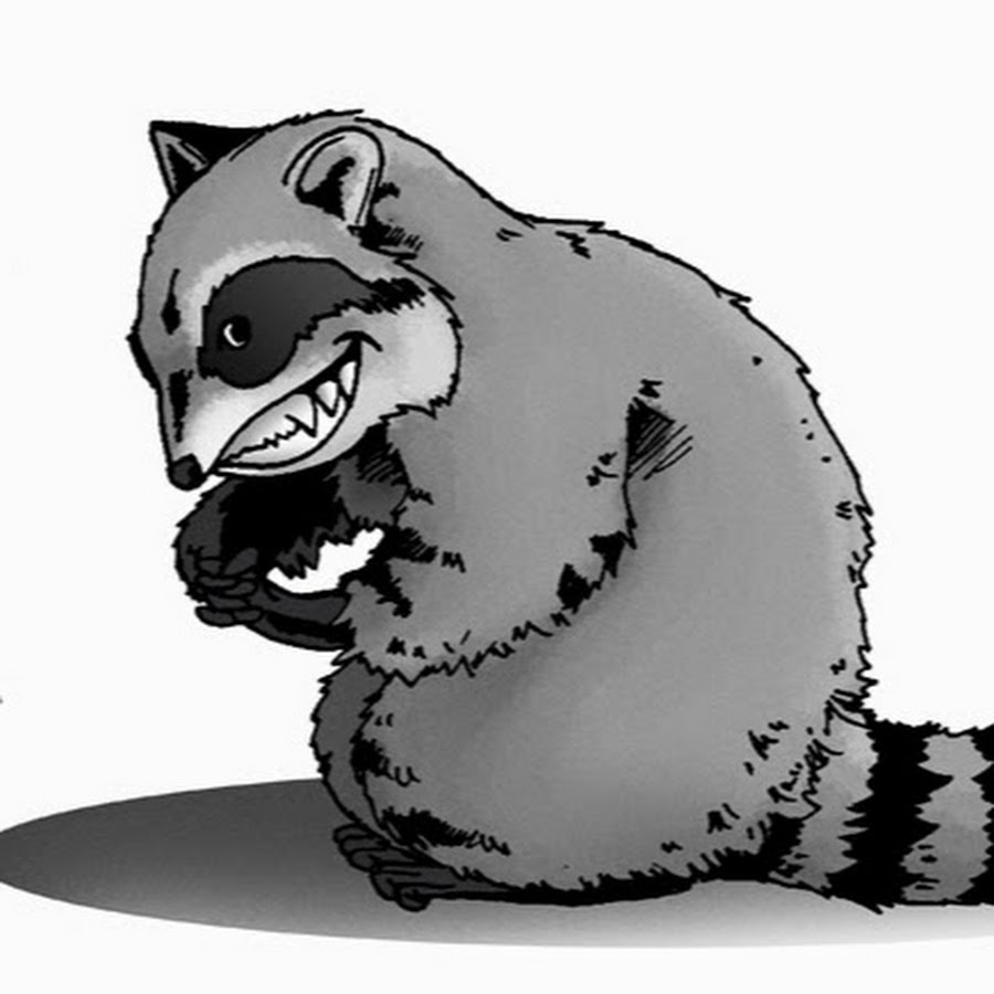 Злобный енот рисунок