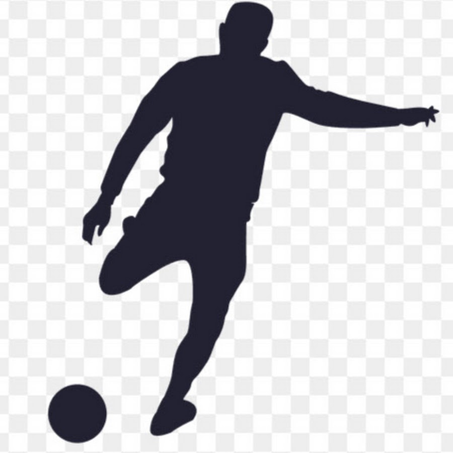 Картинка силуэт футболиста с мячом