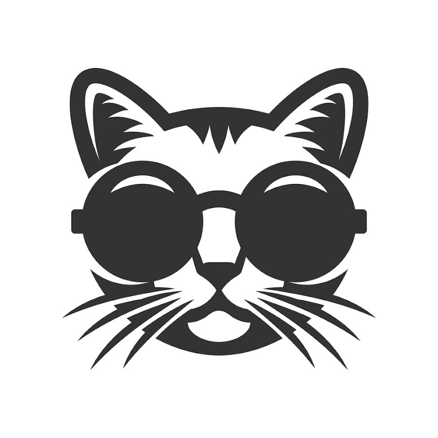Кот в очках вектор