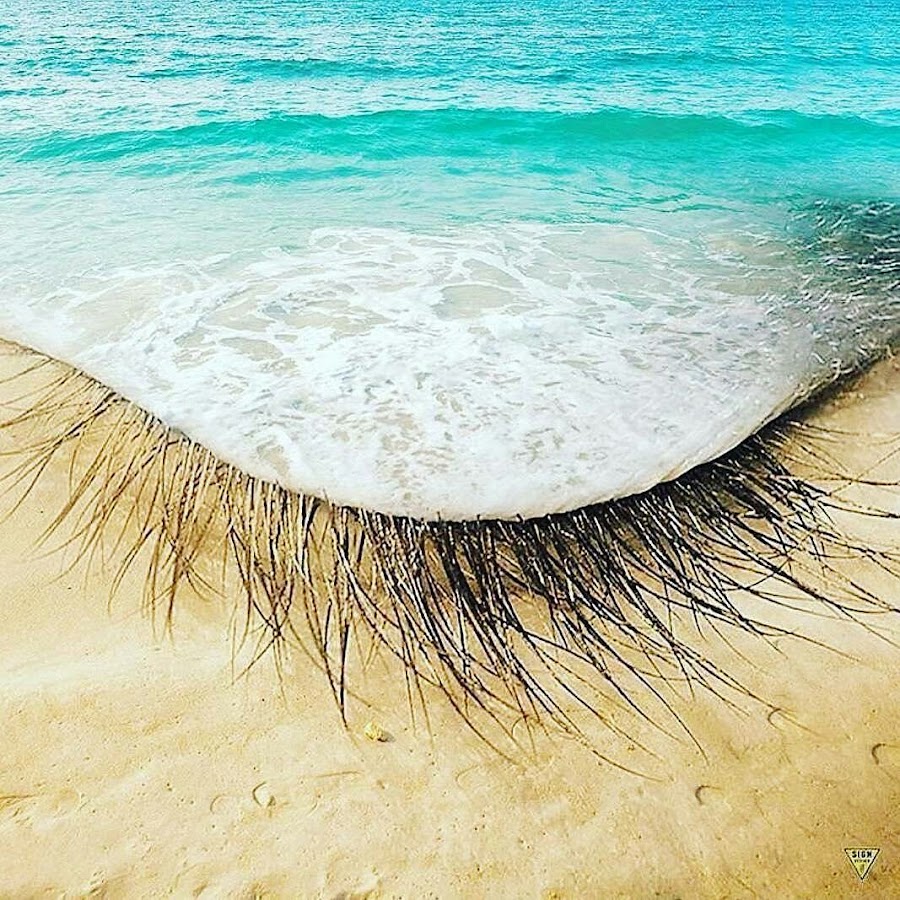 Ресницы на море