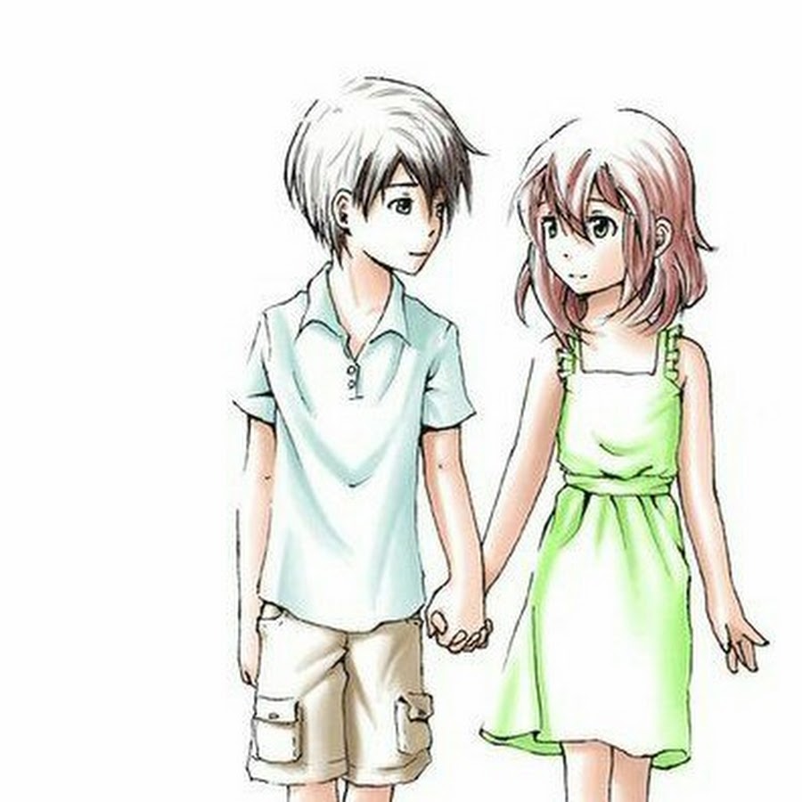 Рисовать anime girl and boy