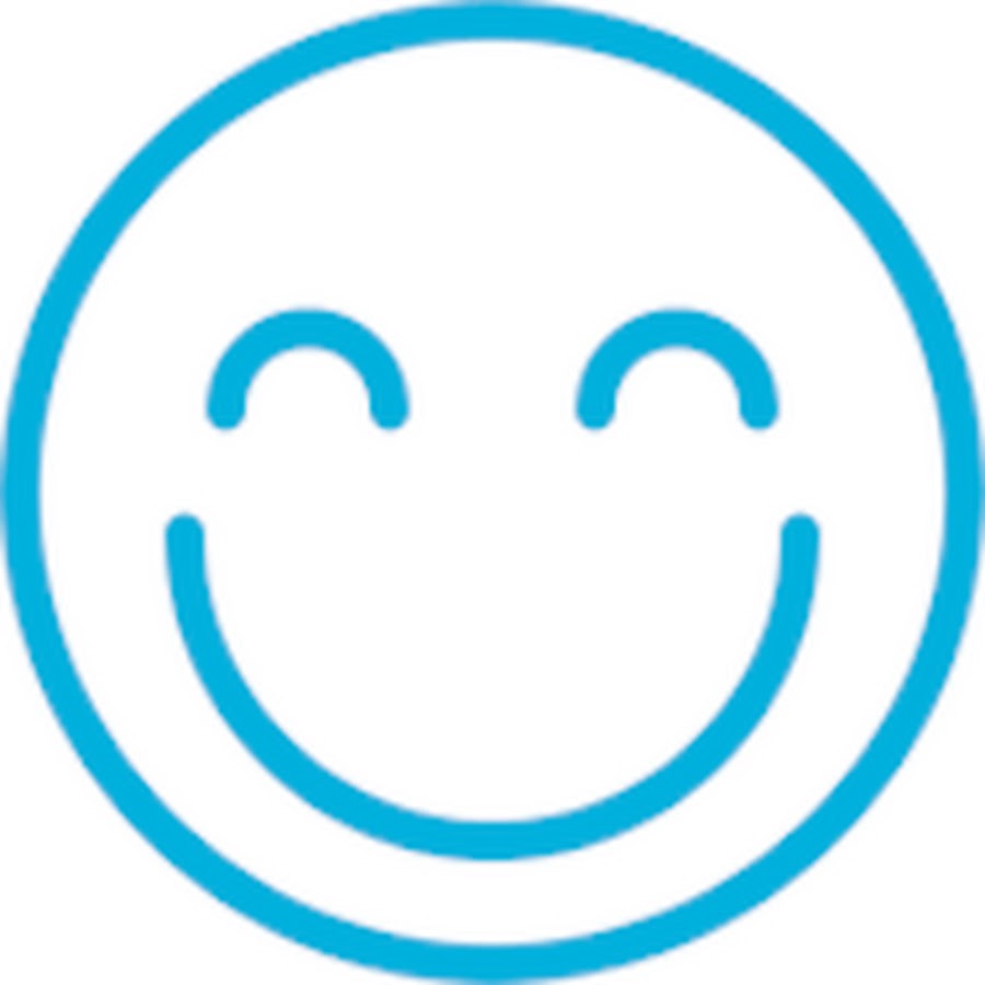 Позитивчик иконка. Subtle smile. Blue smiling face ICO.