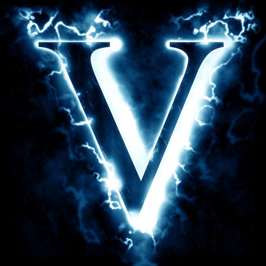 Буква v синяя