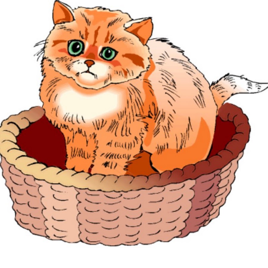 Как нарисовать котенка в корзинке